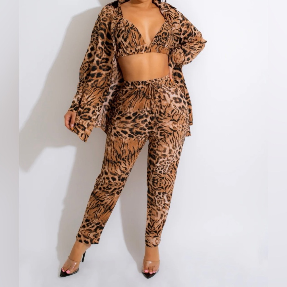 Animal Print Resort wear 3Pieces